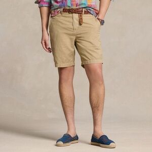 POLO RALPH LAUREN Linen Short 38 Beige Classic Fit Linen Cotton Blend Walking